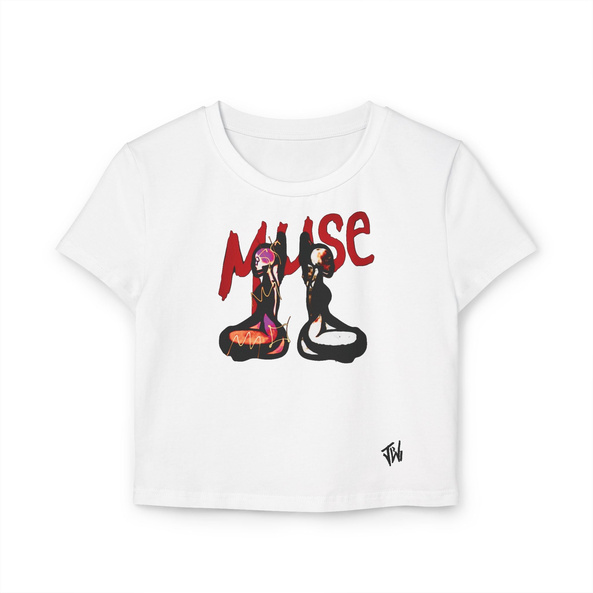 MUSE, TRIM Graphic Crop Tee